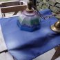 Antique Brass Ceiling Lamp with reverse painted shade   305