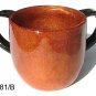 Polyresin Washcup, Caramel With Black Handles, By Ronit Akavia