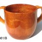 Polyresin Washcup, Caramel With Caramel Handles, By Ronit Akavia