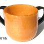 Polyresin Washcup, Gold With Black Handles, By Ronit Akavia