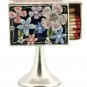 Beautiful Floral Shabbat Mini Matchbox on Stand with Swarovski Crystals. By Quest Designer Judaica