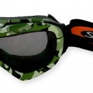 Desert Storm - Green/Brown Camouflage/2.00MM Polycarbonate Smoke-Anti Fog Lenses