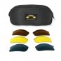 Vector- Ranger Sunglasses Black/ PC Smoke, Brown, Clear & Yellow Lenses