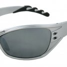 Hurricane - Silver w/PC Decenter Flash Mirror Smoke Lenses