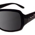 WILEY X - ASHLEY GLOSS BLACK w/SMOKE LENS