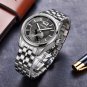 Ebohr Mens Japanese Quartz Movement Business Stainless Steel luminous Wrist Watches 1095