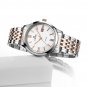 Ebohr 39mm Mens Japanese Quartz Movement Business Stainless Steel  Wrist Watches 3002