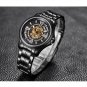 Golgen Mens skeleton watches Japanese automatic mechanical movement wristwatches 16001M