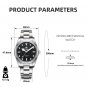 Mens diving automatic mechanical watches 100M waterproof luminous 38mm small wristwatches AD2113