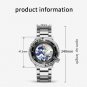 Mens diving automatic mechanical watches 300M luminous 47.5mm submarine wristwatches MY-H5
