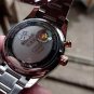 Ebohr Swiss Quartz Movement Mens GMT Business Wrist Watches 5005