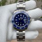 Mens Japanese quartz movement 30bar super luminous 41mm submarine diving watches Blue SD8205