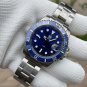 Mens Japanese quartz movement 30bar super luminous 41mm submarine diving watches Blue SD8205