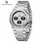 Mens watch stainless steel 40mm business 200M waterproof chronograph luminous quartz watches PD1707