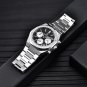 Mens watch stainless steel 40mm business 200M waterproof chronograph luminous quartz watches PD1707