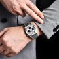 Mens watch stainless steel 40mm business 200M waterproof chronograph luminous quartz watches PD1707