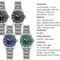 Cronos Men's Watch 41mm Diver Automatic Wristwatches 20Bar Resistance BGW-9 Luminous L6017