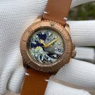 Steeldive Leather Strap Mens Bronze Dive Watch 41MM Kanagawa Japan Automatic Movt Luminous SD1953SJ