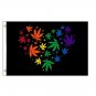 3x5 foot Marijuana Love Rainbow flag