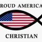 3x5 foot Proud American Christian flag