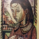 RACHEL AT THE WINDOW - Irving Amen Framed Limited Edition Hand Signed Woodblock - Artist's Proof