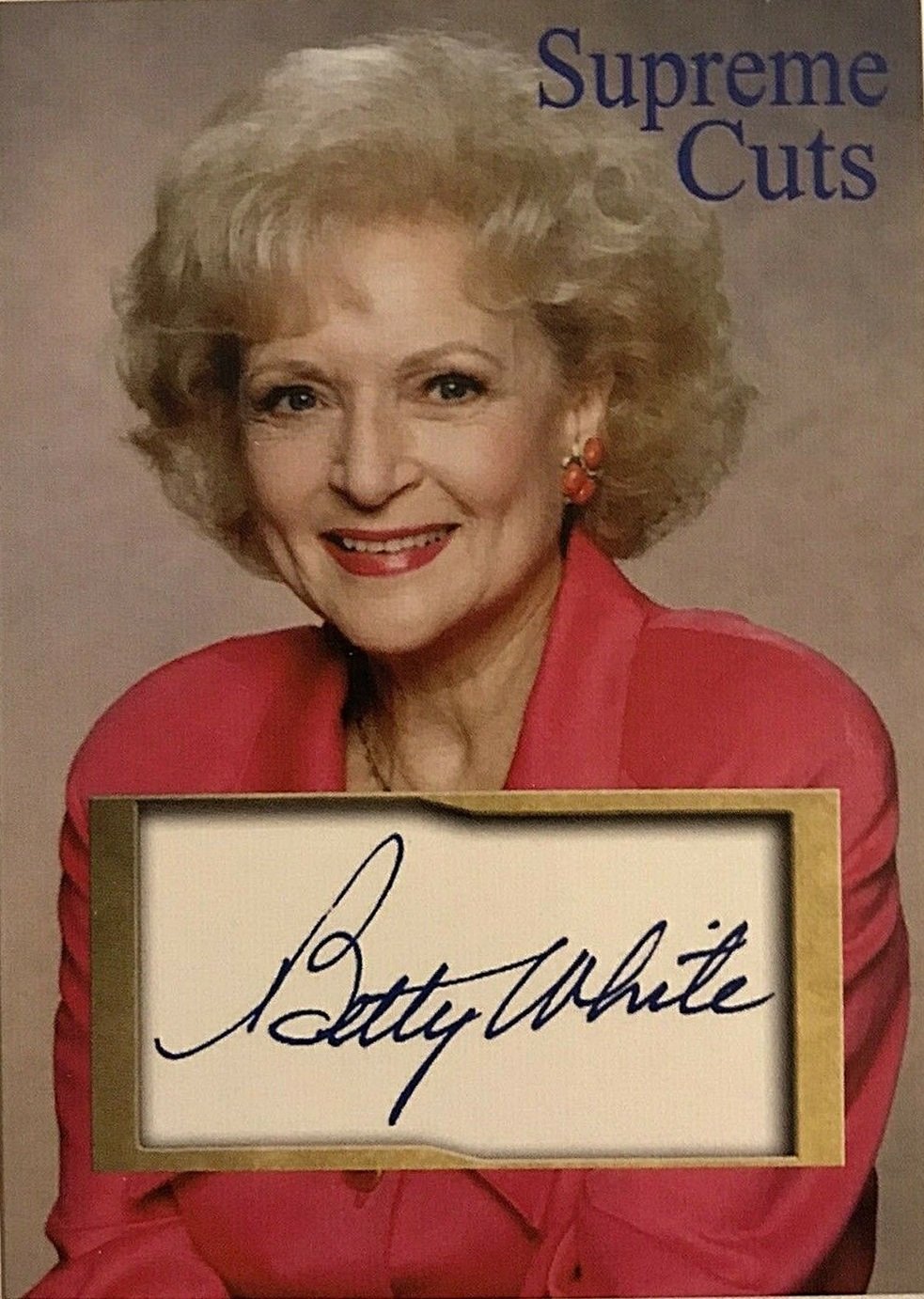 Betty White Autograph Hollywood Supreme Cuts 2021 Glossy ACEO Card
