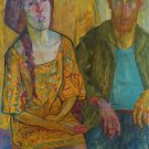 Joseph Solman, Wally and Jessie, Oil on Canvas, signed -  ONE OF A KIND ORIGINAL