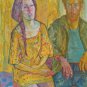 Joseph Solman, Wally and Jessie, Oil on Canvas, signed -  ONE OF A KIND ORIGINAL