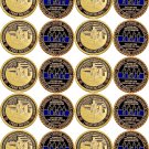 (10) I FEAR NO EVIL CHILDREN OF GOD gold coins honoring law enforcement officers