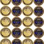 (10) I FEAR NO EVIL CHILDREN OF GOD gold coins honoring law enforcement officers