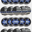 (10) BLUE LIVES MATTER Police Challenge Coins in plastic capsule Thin Blue Line