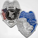Righteous Lion law enforcement police officer St. Michael challenge badge coin