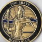 POLICE Brave Bleed Blue police officer's prayer Law Enforcement Challenge Coin
