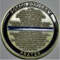 POLICE Brave Bleed Blue police officer's prayer Law Enforcement Challenge Coin
