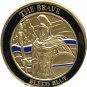 POLICE Brave Bleed Blue police officer's prayer Law Enforcement Challenge Coin
