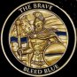 POLICE Brave Bleed Blue police officer's prayer Law Enforcement Challenge Coin
