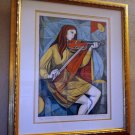 Irving Amen "Violin" Hand Signed Limited Edition Lithograph Litho Auto Art Music