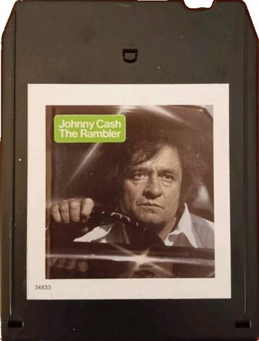 JOHNNY CASH The Rambler 8Track Tape 1977 -  *60 YEAR OLD VINTAGE ANTIQUE ITEM *