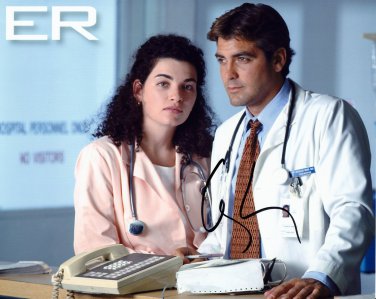 GEORGE CLOONEY original early ER hand signed autographed 8 x 10 color photo