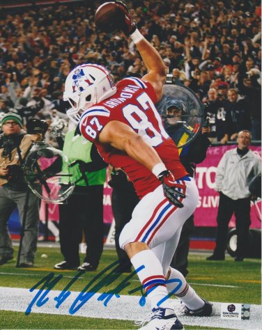 ROB GRONKOWSKI signed Photo with GA COA New England Patriots Football Autograph