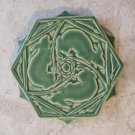 RARE Pewabic medieval RABBIT 12-point star tile