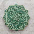 RARE Pewabic medieval FOX 12-point star tile