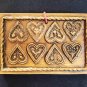 Springerle cookie mold ornaments - NWT - set of 4 designs of Santa and Hearts