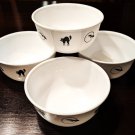 NEW Corelle Halloween bats & cats soup / cereal bowl - set of four - 28 oz