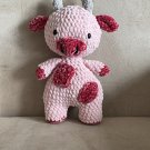 Crochet Strawberry Cow Plush