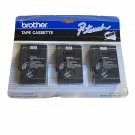 Brother P-Touch Laminated Labels Tape Cassette TC-40 NEW (Gold, Blue, Red) H1