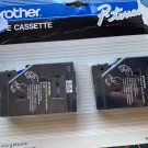 Brother P-Touch TC-22 Tape Cassette 2-Pack, Blue On White Laminated Labels