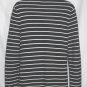 TALBOTS sweater jacket sz SP knit Nylon Rayon Cotton Navy White Stripes Cardigan