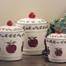  Apple Canister Set of Three "Country