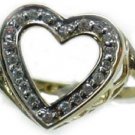 25 tcw Genuine Diamond 14K Gold Heart Ring ( Ladies diamond)